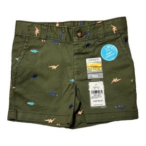 NWT Carter’s Dino Dinosaur Print Chino Shorts 9M